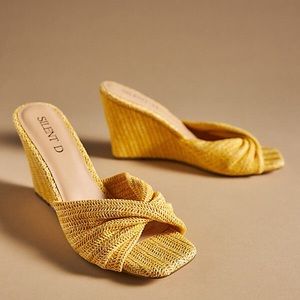 Silent D Katia Raffia Wedges